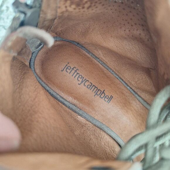 Jeffrey Campbell Gray suede peep toe booties size 8 - Picture 5 of 8